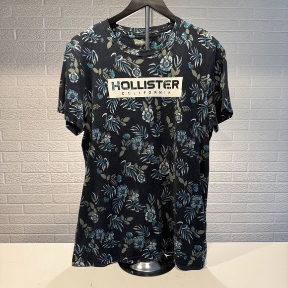 Hollister California Floral Print Graphic T-Shirt Men's Size M - Picture 1 of 4